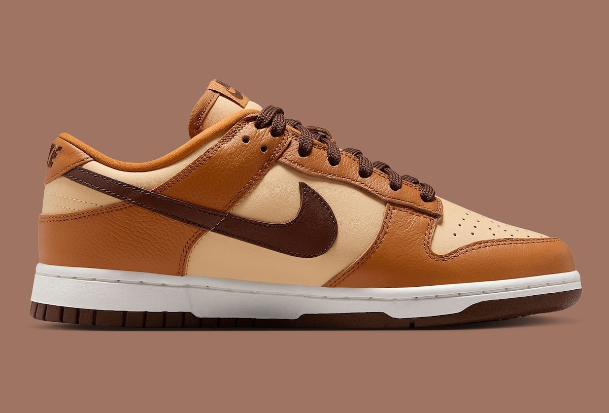 Nike Women’s Dunk Low Shoes Desert Ochre Cherry Charm Brown HQ7487-700 NEW