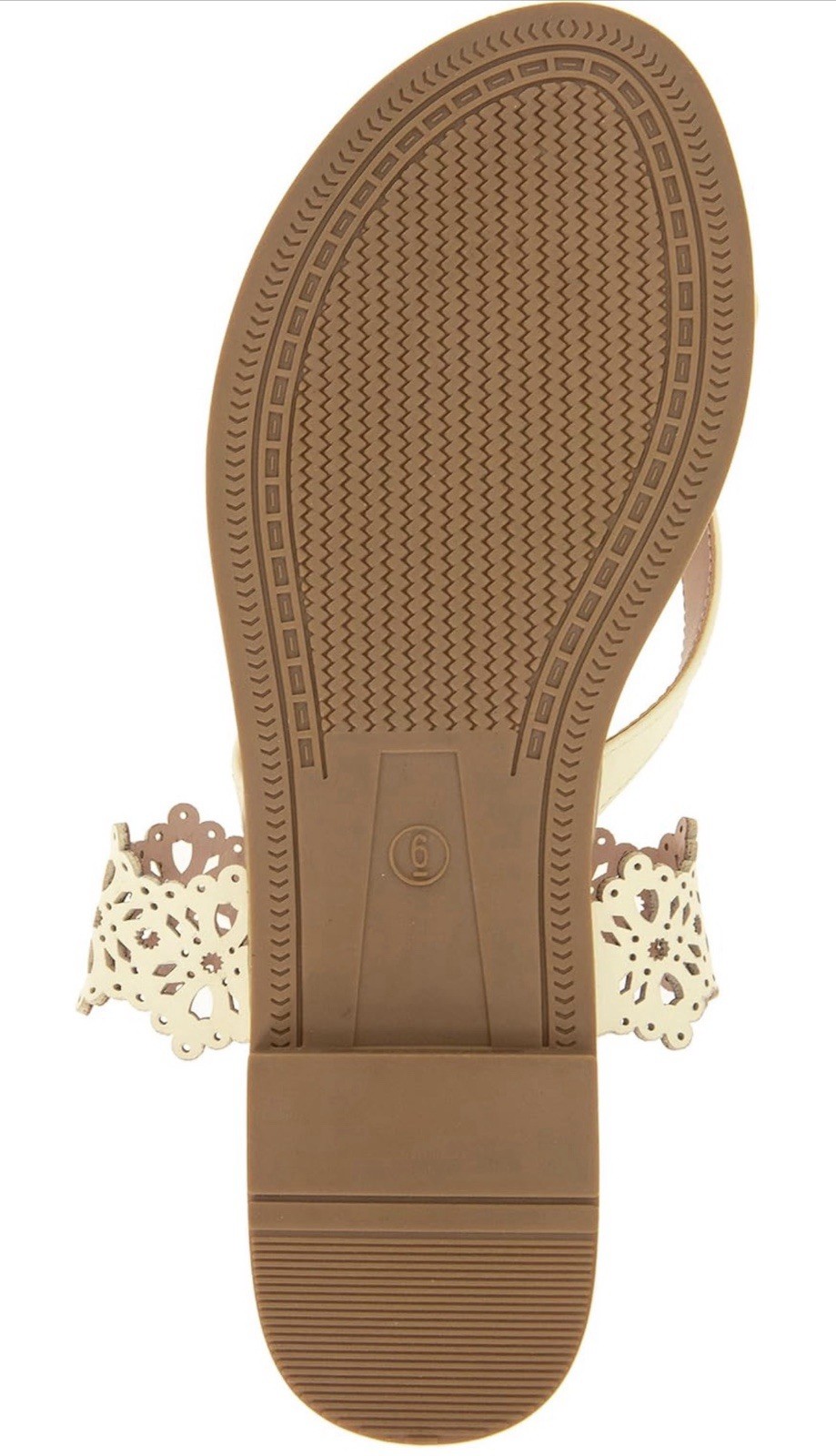 Kensie Women’s Slide Sandal Cut-Out Slip-On Open Toe Beige Synthetic US 6