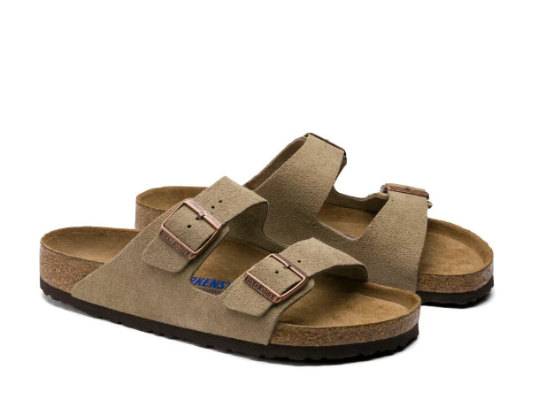 Birkenstock Arizona Taupe Suede Soft Footbed Sandals Unisex Shoes EU Size 37-45