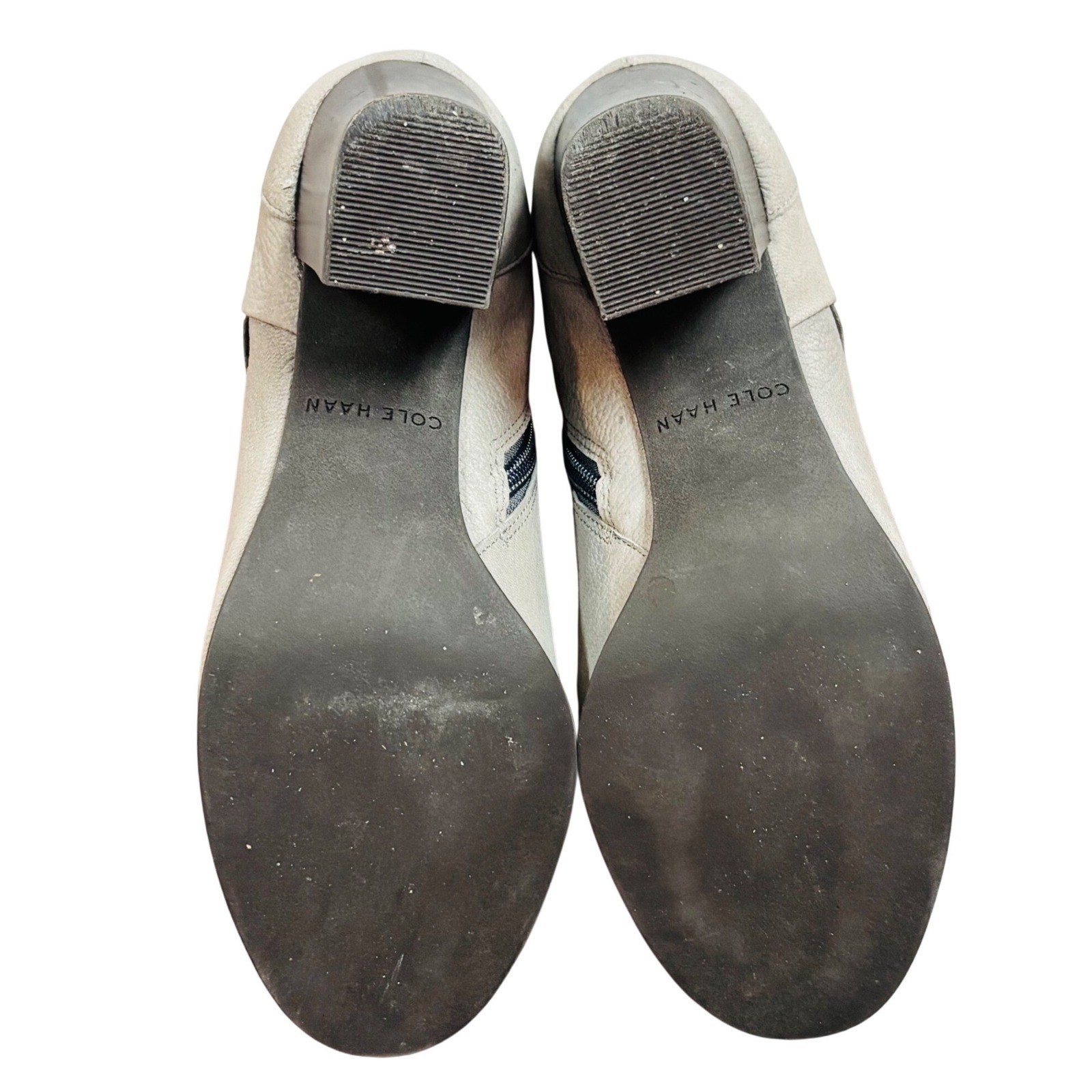 NWT Cole Haan Hinckley Bootie Ironstone Nubuck Grey Leather Block Heel 5.5