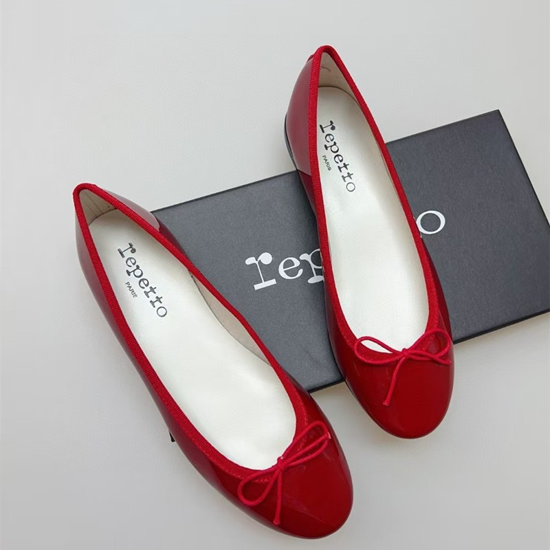 Repetto Ballet Shoes Flats Classic Patent Leather, Soft , Round Head Shoes