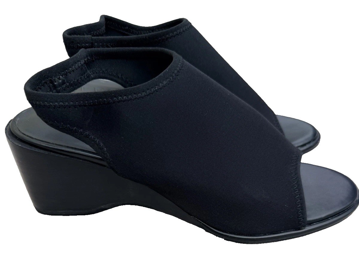 *Aerosoles Nuri Wedges Black Sz 9.5 M Textile Upper