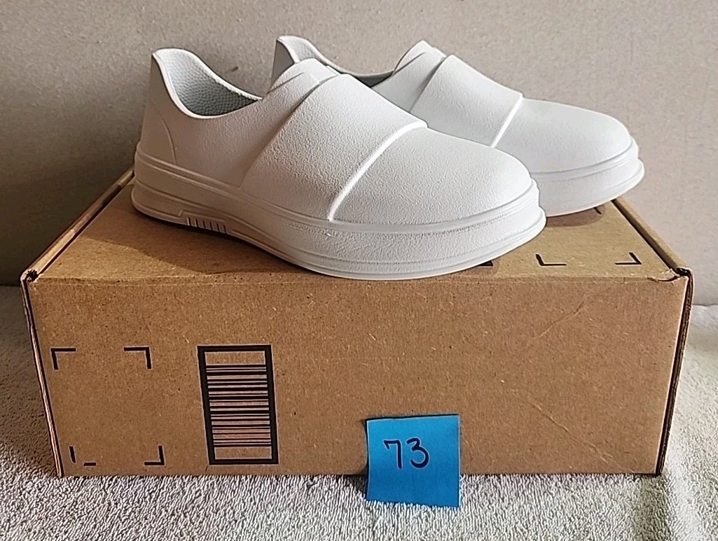 Gales Shoes Mens 4 Womens 6 White Comfort Nursing Slip Resistant Loafers