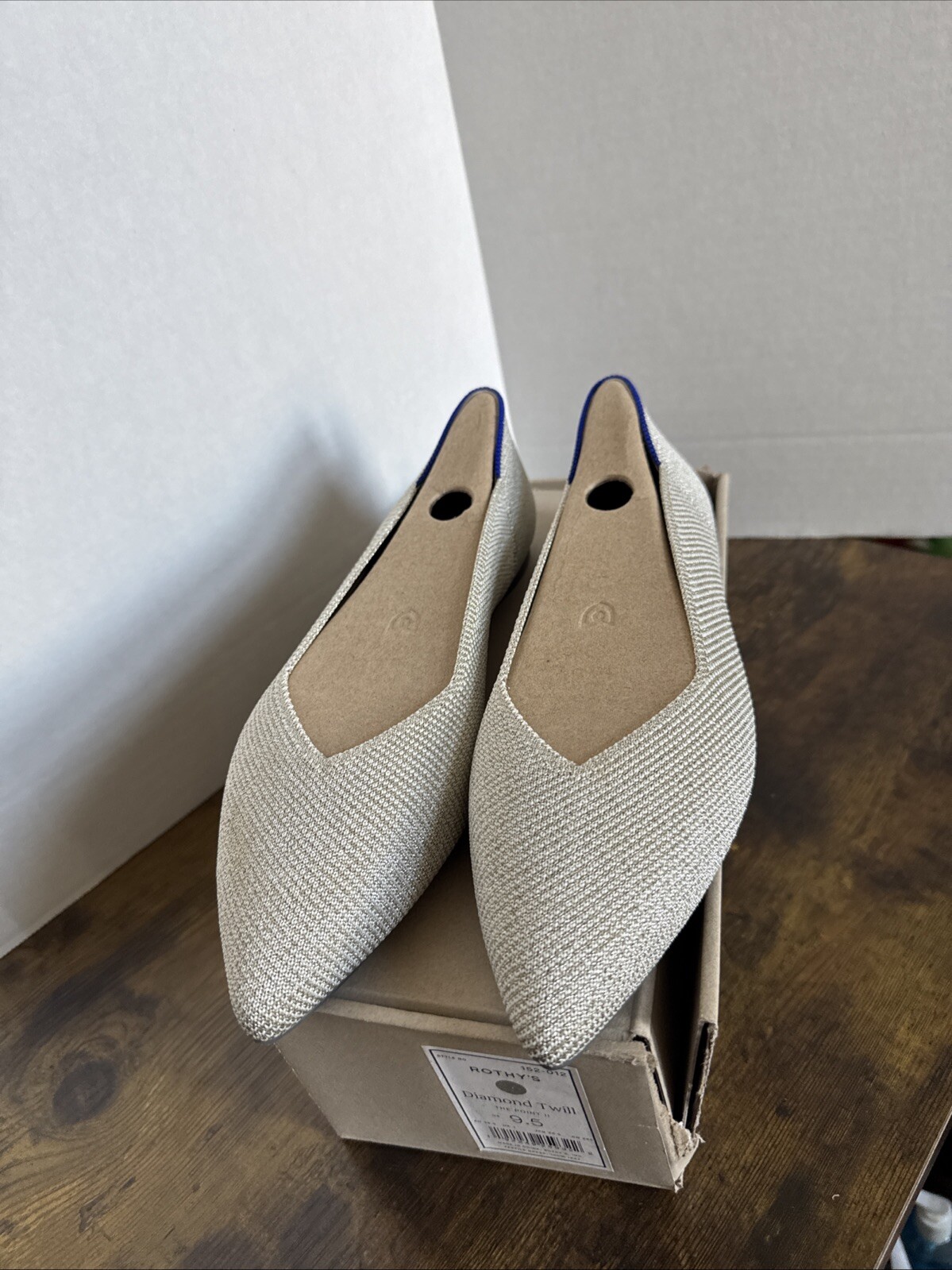 ROTHYS Rothy’s Women’s The Point II Flat Size 9.5 Diamond Twill MSRP $149 NEW