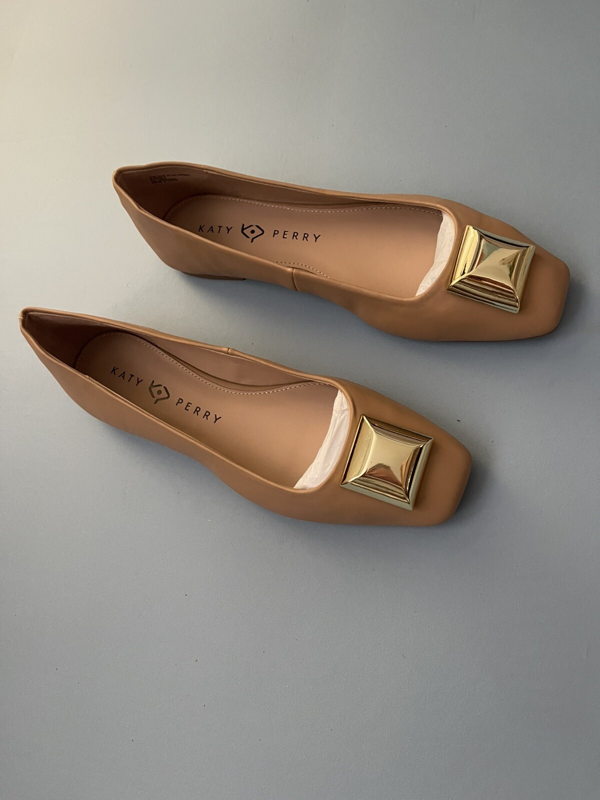 Katy Perry Womens THE EVIE STUD Nude Beige Ballet Flats 9 9.5 Medium (B,M)