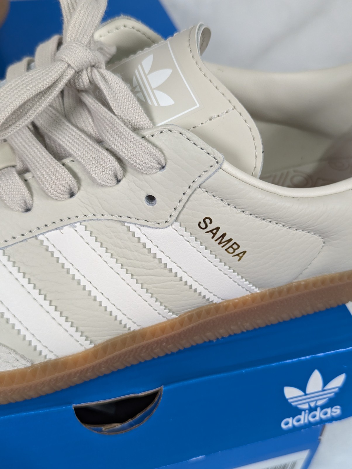 🔥 Sz 10.5 – Adidas Samba OG Beige Aluminum Gum Sole Sneakers IE7013 Women’s
