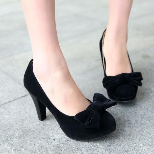 Lolita Bowknot women’s party Shoes Womens High Heel Dating Shoes Slip On Pumps