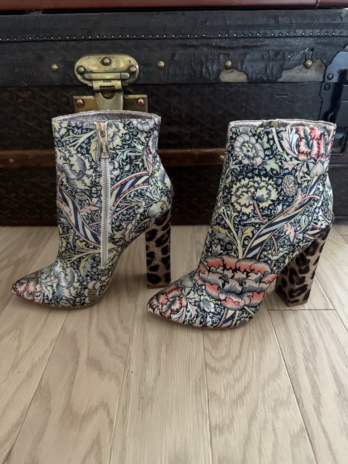 Just Cavalli Booties Leopard And William Morris Print 39