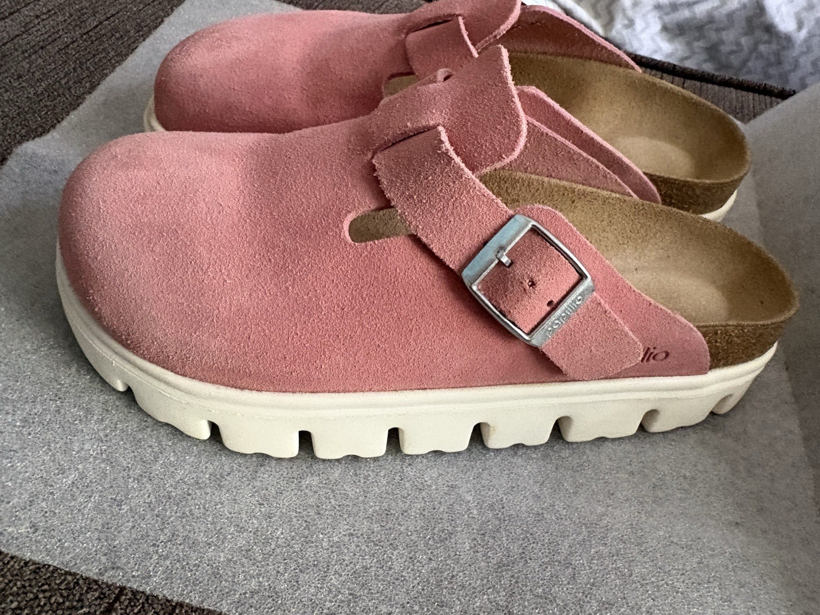 Birkenstock Papillio Boston Chunky Pink Suede Clog EU 37 US 6-6.5