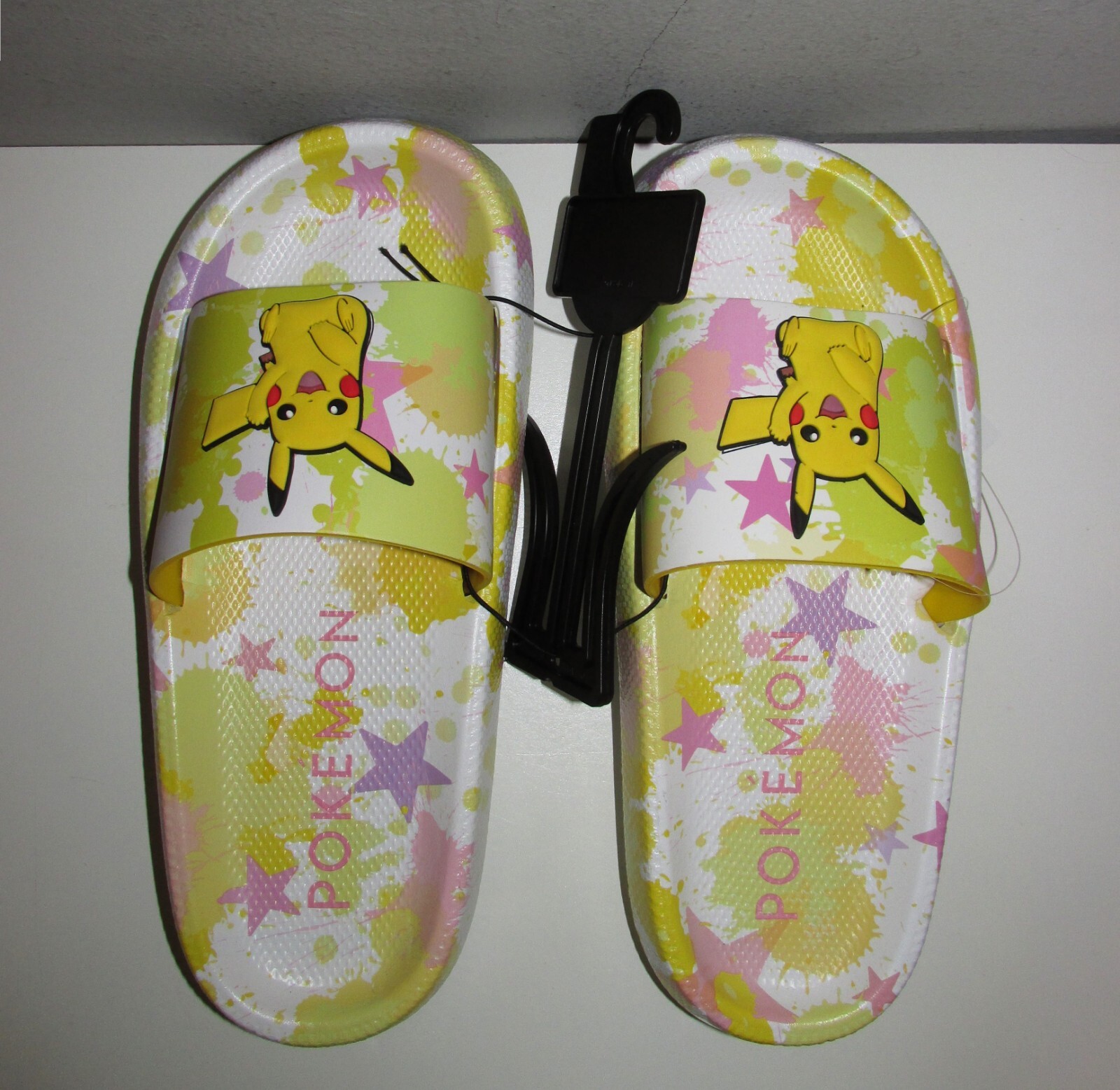 Womens CUTE Pokemon Pikachu Slide Sandals (Size 5) BRAND NEW W TAGS