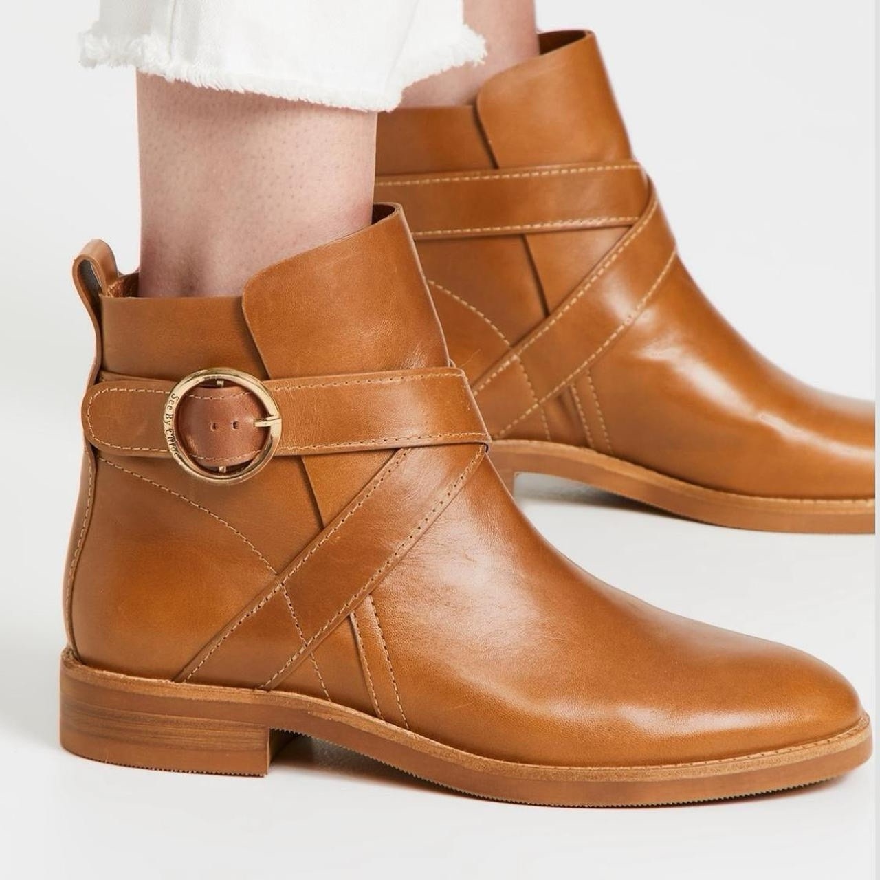New See By Chloe Women’s Lyna Ankle Boots Size 37 (US 7)