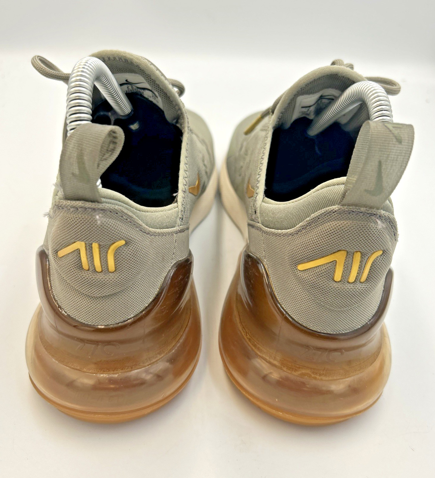 Nike Air Max 270 Dark Stucco/Gold AV 4827-001 Women’s 8 Excellent Condition