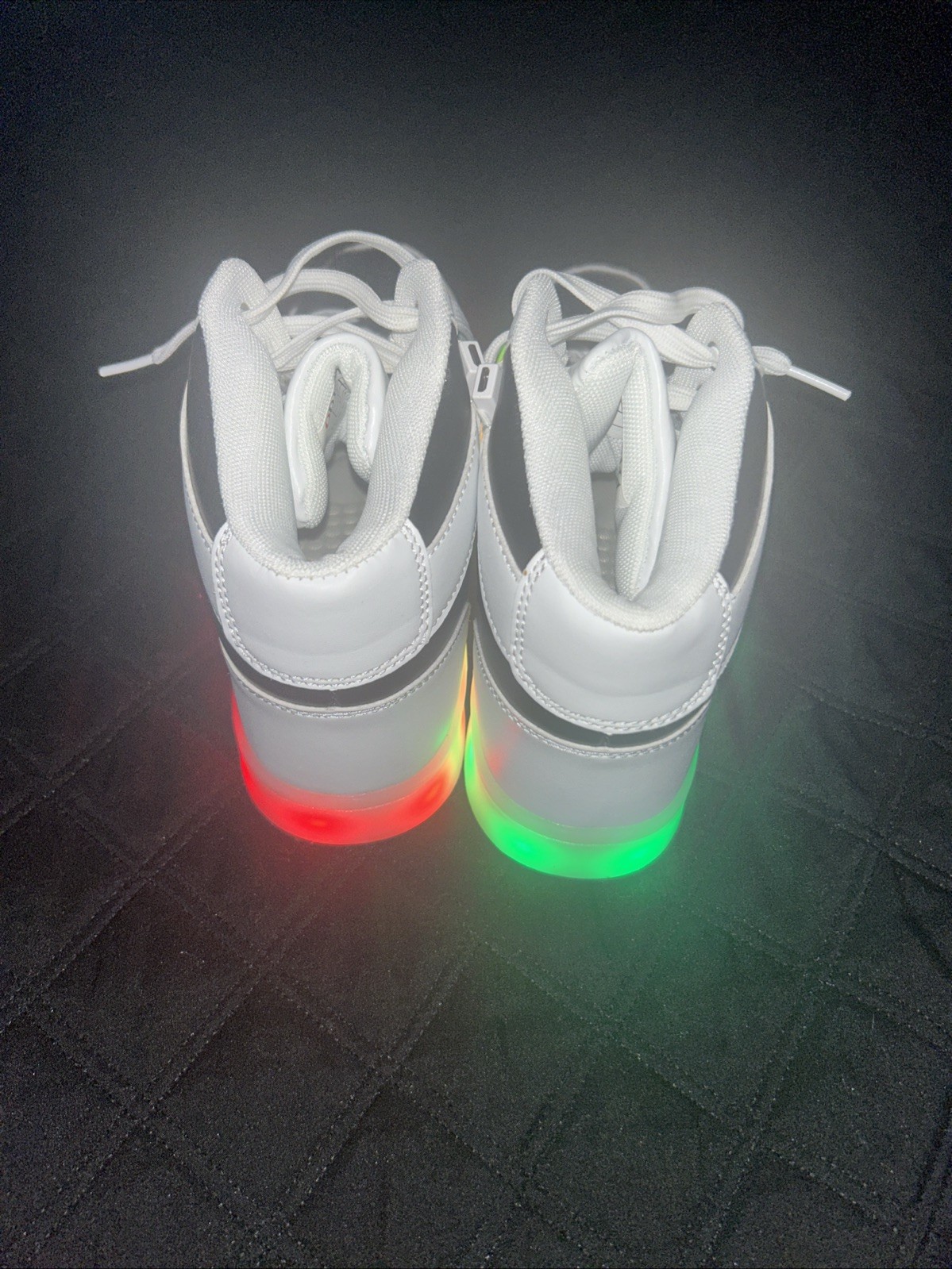Size 8 Light Up Shoes for Women Sneakers Odema Medtop White And Black