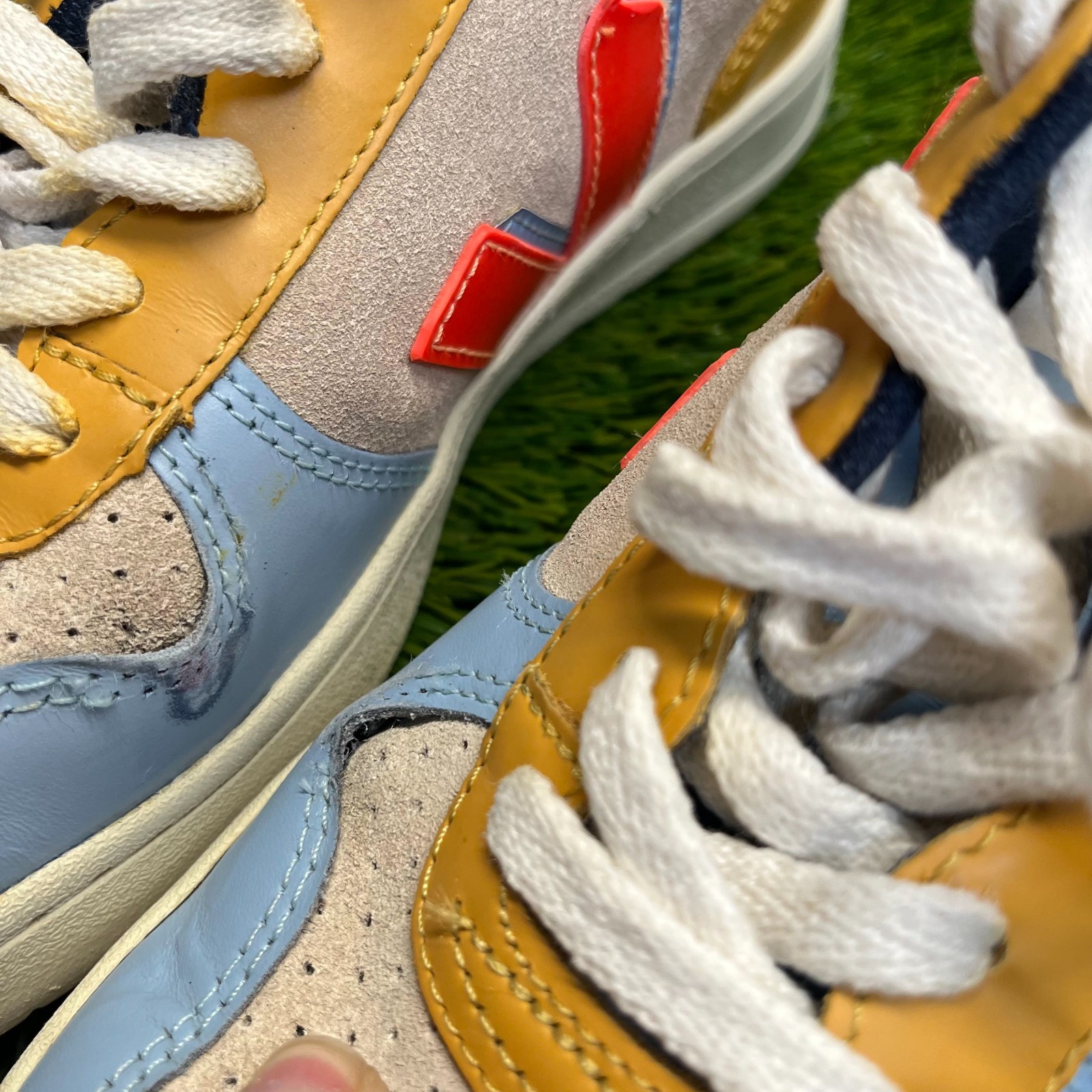 Veja x Make My Lemonade V-10 Womens Size 5 Blue Beige Athletic Shoes Sneakers