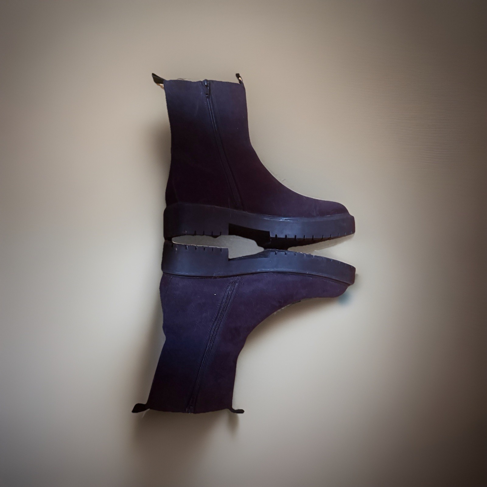 Women’s Purple Chelsea Ankle Boots US 8 EU 39.5 Slip On Elastic Gore WMT43FF001L