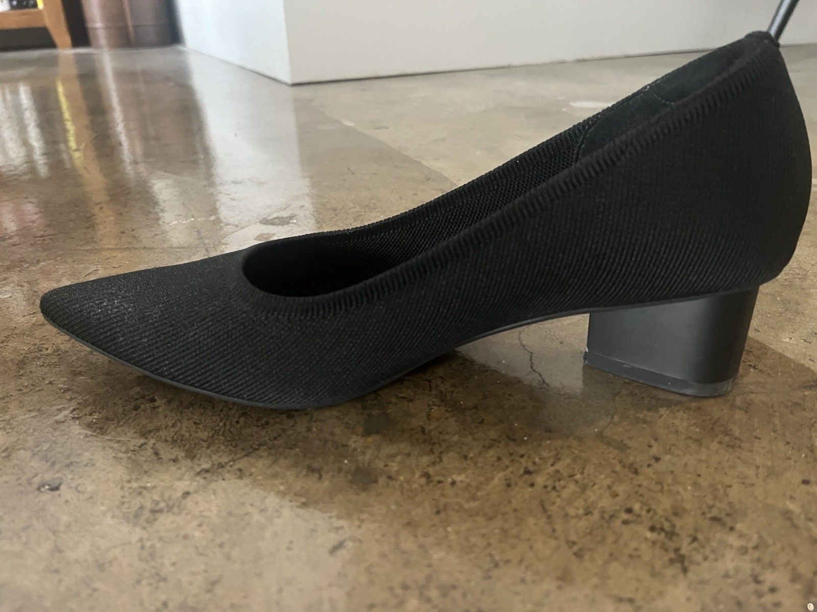 Womens VIVAIA Pointy Toe Chunky Heel (Tracy Pro) Shoes, Black, Size 8, Free Ship