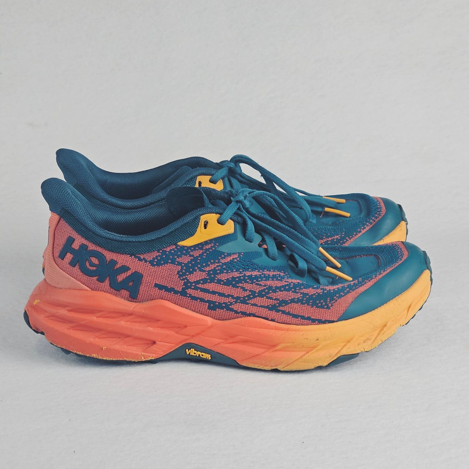 Hoka Speedgoat 5 Women’s Trail Running Shoes Size 8.5B Blue Orange