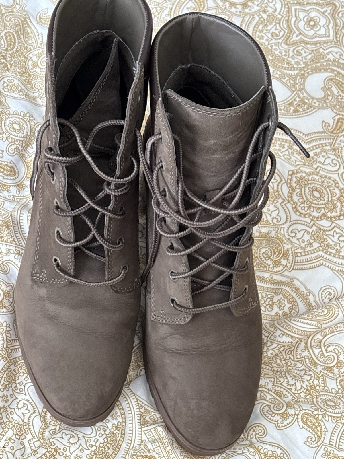Timberland ReBOTL Brown Lace-Up Ankle Bootie Women’s US 8 EU 39 Leather