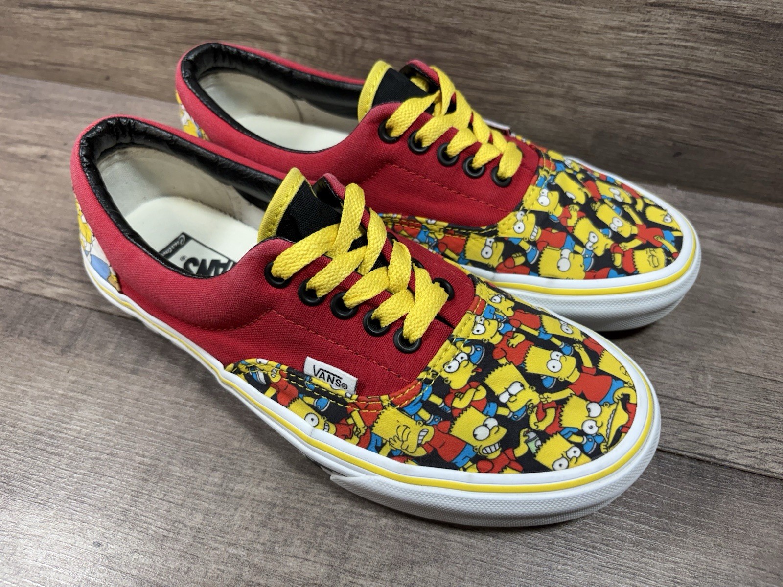Vans THE SIMPSONS X Customs Bart & Homer Checker Sneakers Shoes Womens Size 8.5