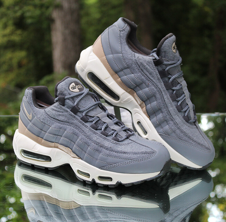 Nike Air Max 95 Premium Wool Men’s Size 8 Cool Grey Mushroom 538416-009