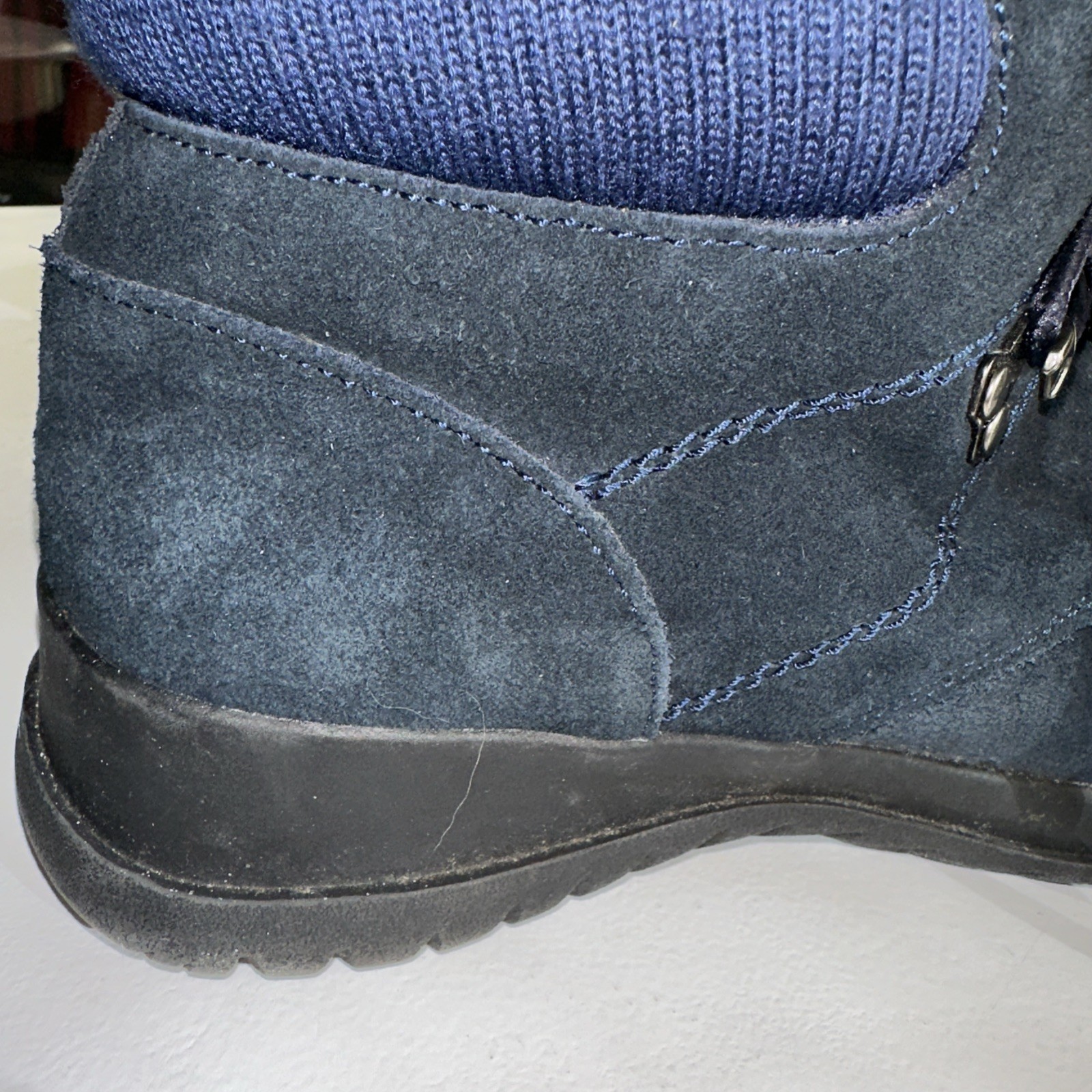 Wanderlust Blue Suede Ankle Hiking Snow Ladies Boots 8.5