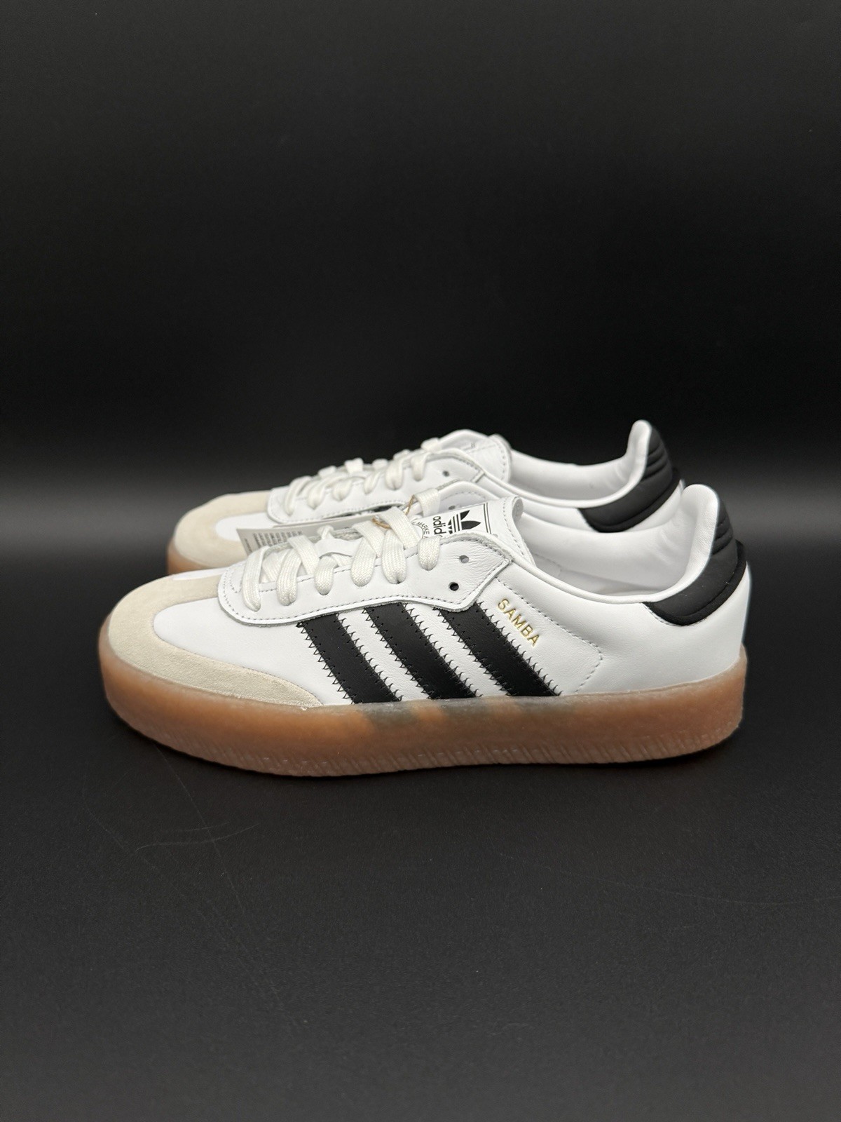 Adidas Originals Sambae Cloud White Metallic Gold Women’s Shoes JI1349 (B)