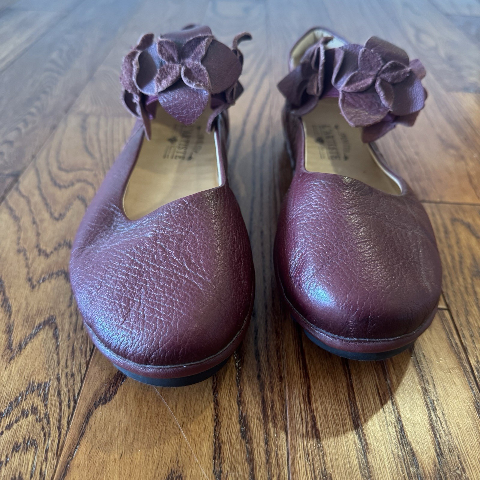 Spring Step L’Artiste Talulla 39 Women’s Shoes 8.5 Burgundy Floral Ballet Flats