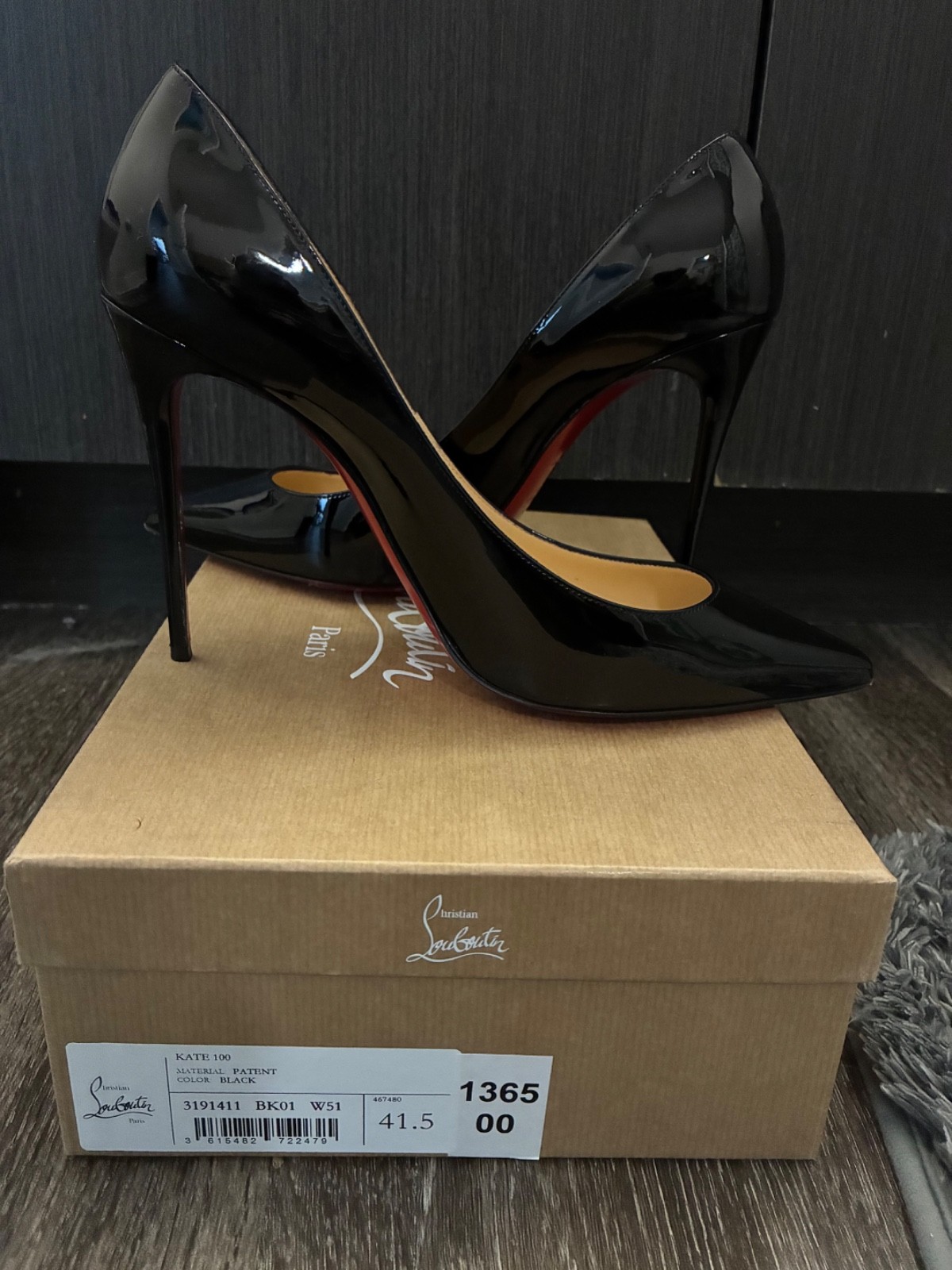 Christian Louboutin Kate 100 patent leather pumps size 41.5