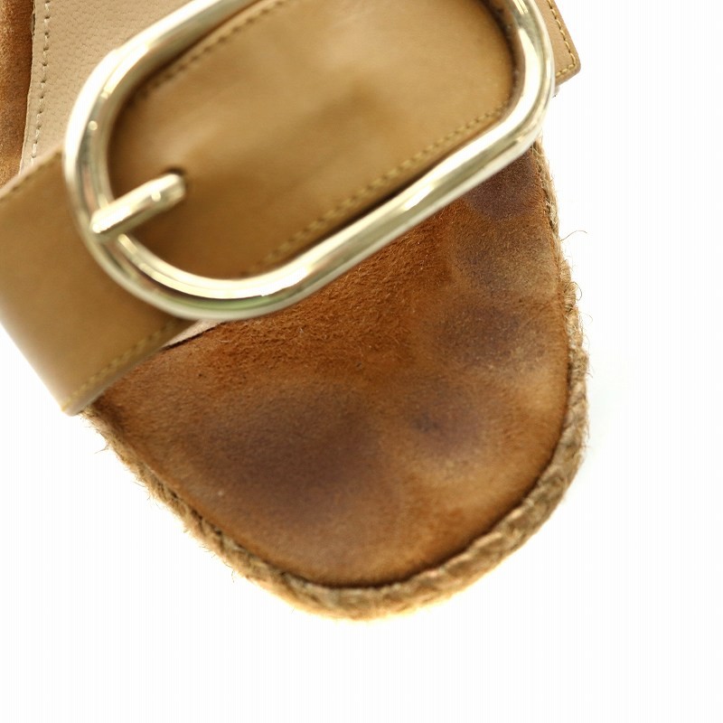 PELLICO Sandals Leather Belt Strap Platform Wedge Sole High Heels 37 24.0cm