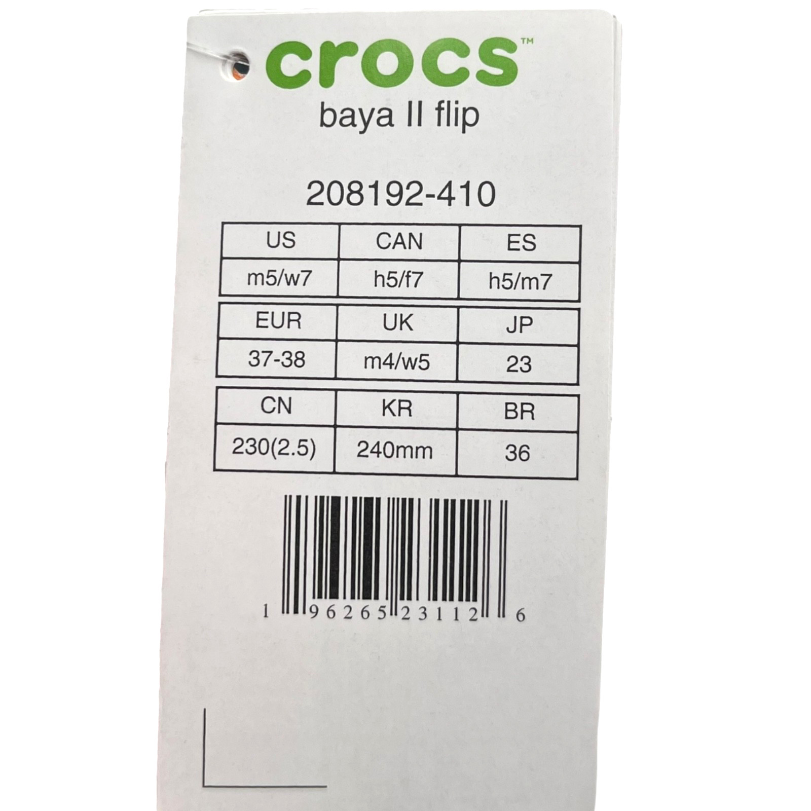 Crocs Baya II Women’s Flip Flop Sandals Size 7 Navy Blue Lightweight Flexible