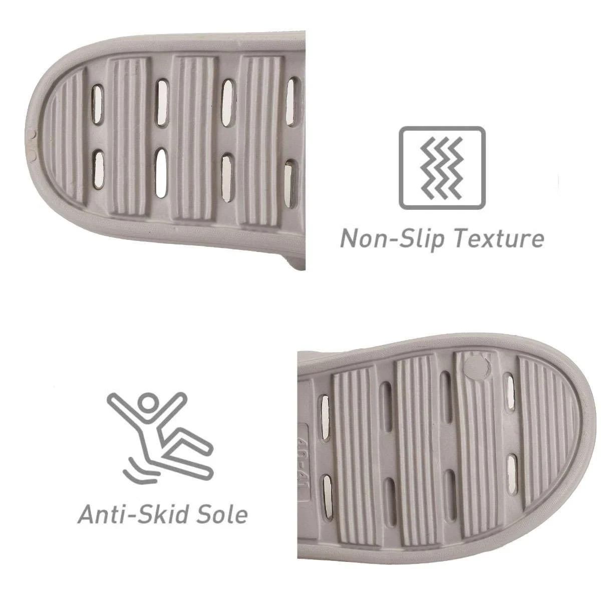 Womens Mens Soft Slippers Bath Shower Non-Slip Bathroom Sandals Outdoor Shoes
