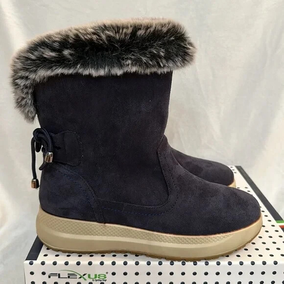 Flexus by Spring Step Waterproof Winter Boots – Navy (EU 37/6-6.5) a545852