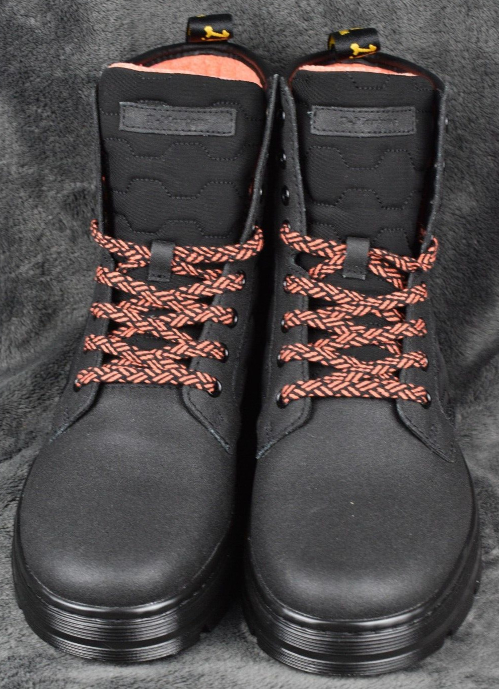 Dr. Martens COMBS II Lined Combat Boots Black Coral Mens 8 / Womens 9 Insulated