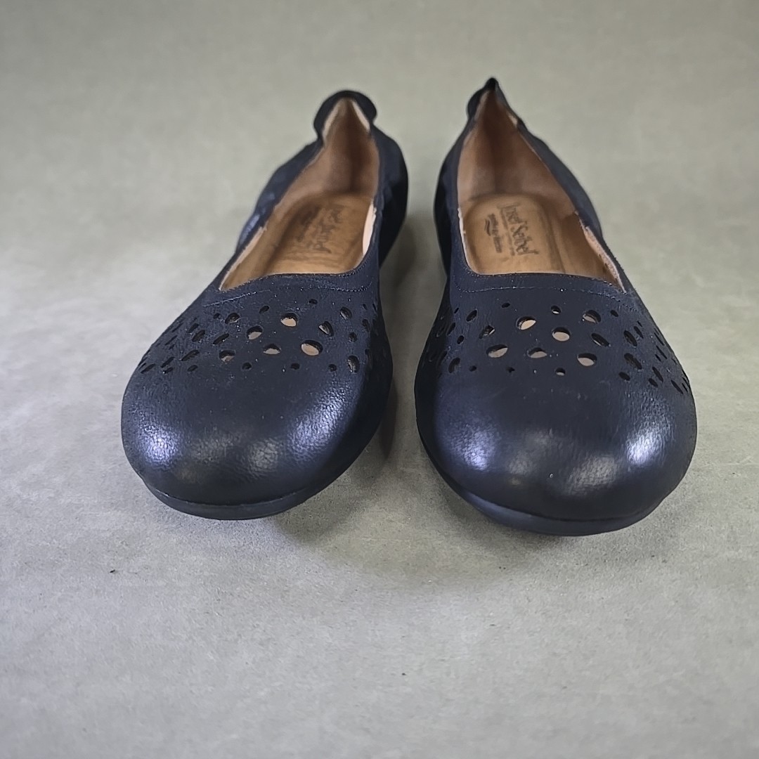 Josef Seibel Pippa Ballet Dress Flats Black Leather Cushioned Shoes EU40 US9-9.5