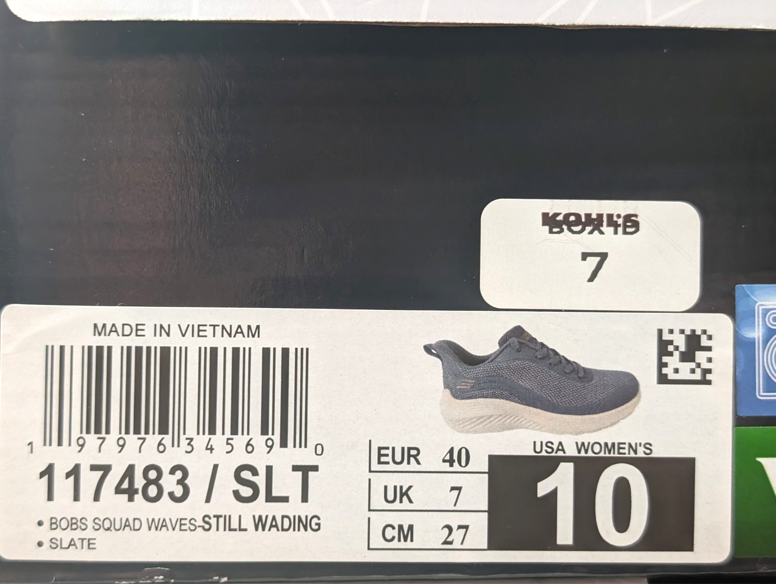 BOBS Sport by Skechers Squad Waves Still Wading Slate Women’s Sneakers-Sz 10 NWB