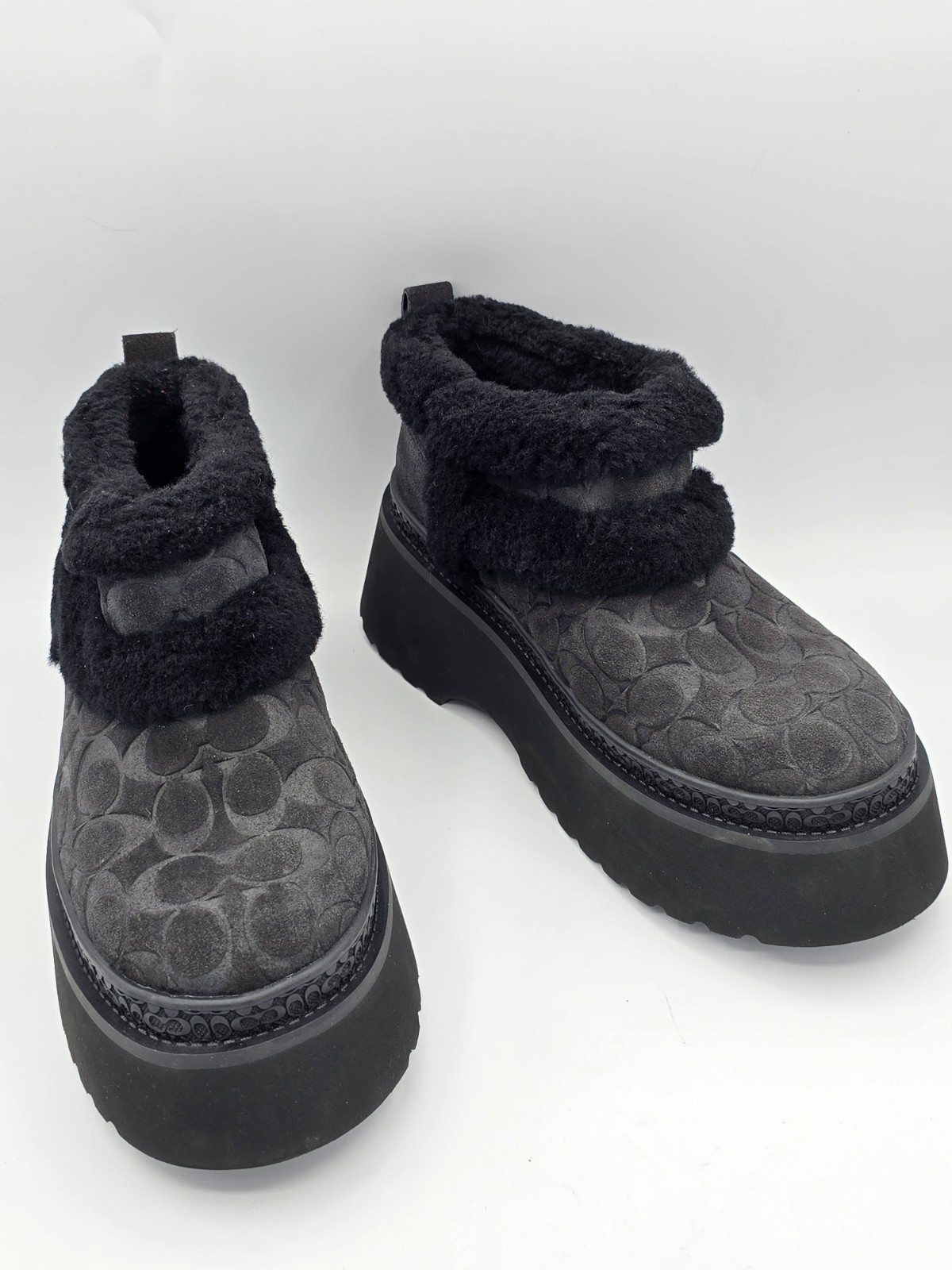 Coach Women’s Christina Shearlilng Bootie – Black – Sherpa Lined UGQ Sz 8B