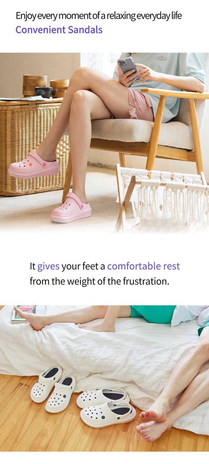 Ballop Convenient Sandals – Lightweight Non-Slip Slip On Shoes for Men & Women