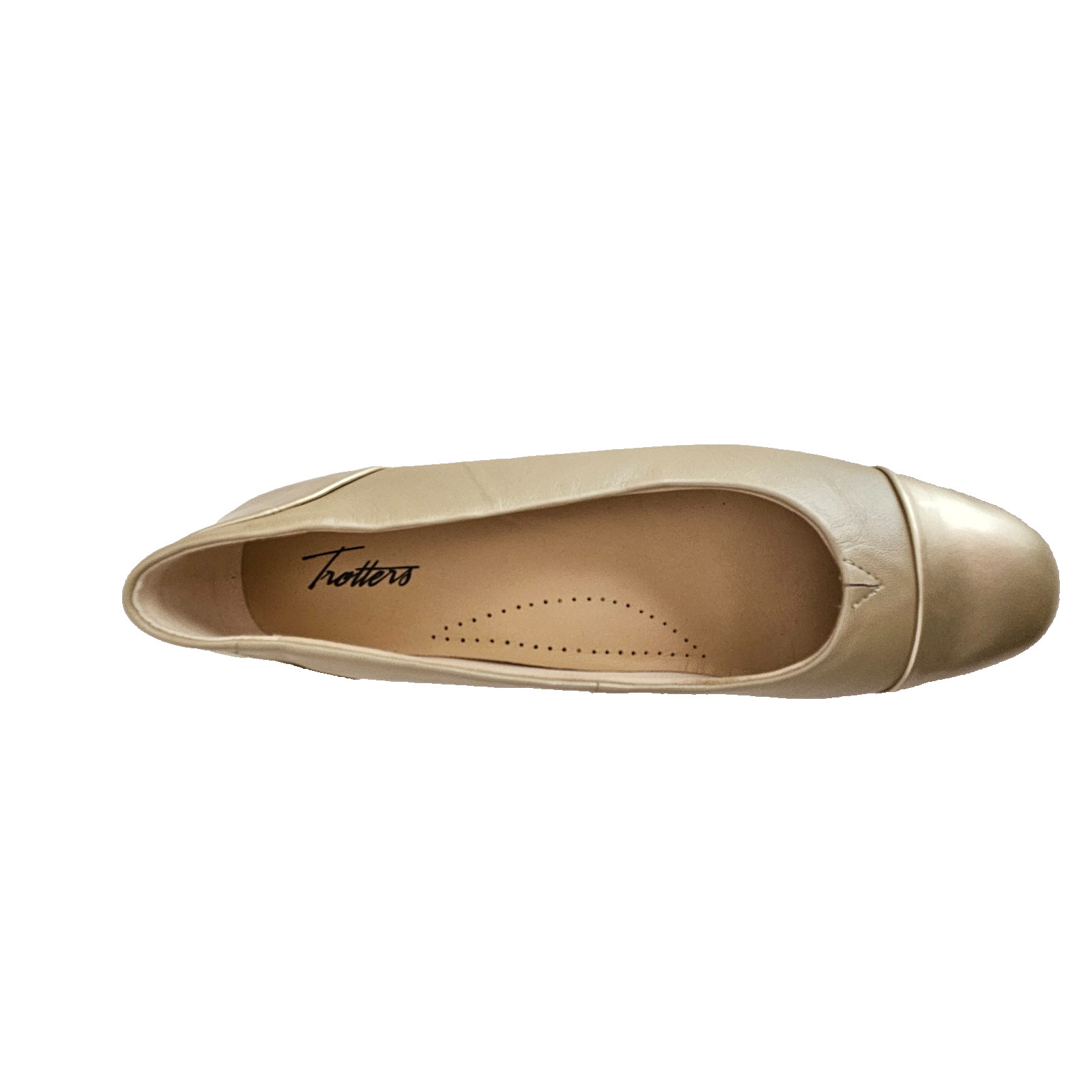 Trotters Daisy Pumps Womens 10M Beige Pale Gold Cap Toe