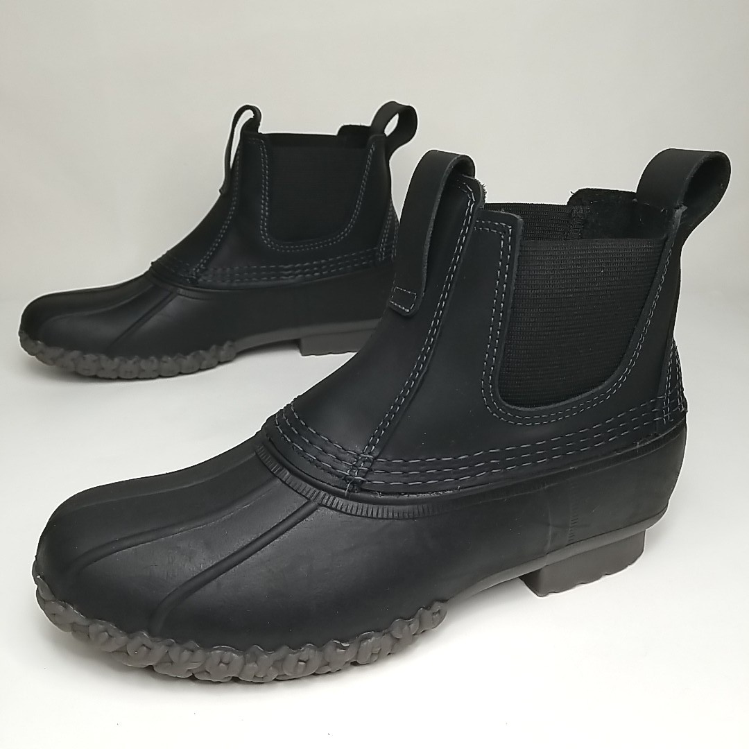 Bean Boots By LL Bean 6.5″ Chelsea Duck Rain Boots Women’s sz 9 M Black Leather