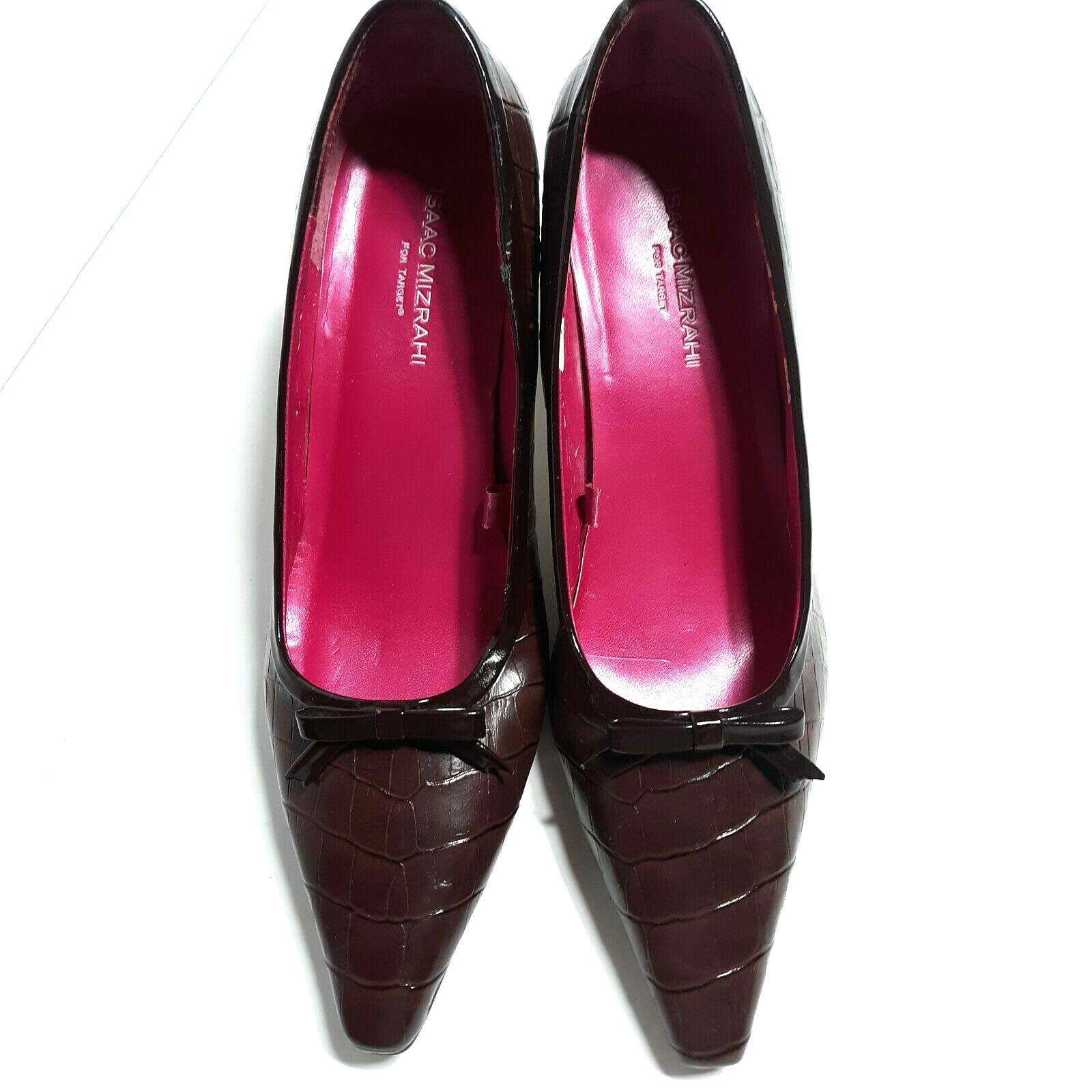 Women’s Isaac Mizrahi For Target Crocodile Skin Print Tall Heels Size 7 shoes