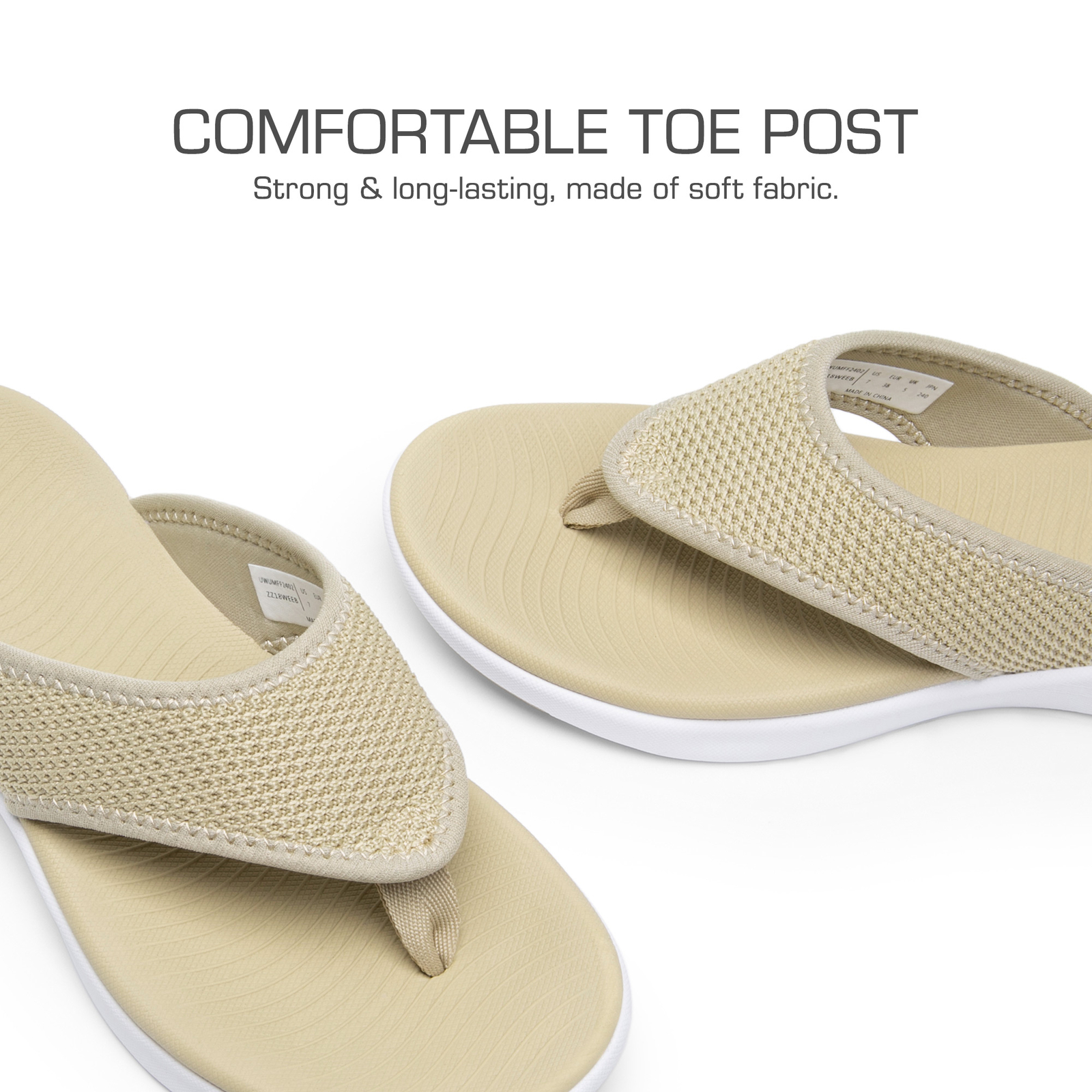 Women’s Sports Flip Flops Thong Sandals with Air Cushion Arch Support Beach Pool