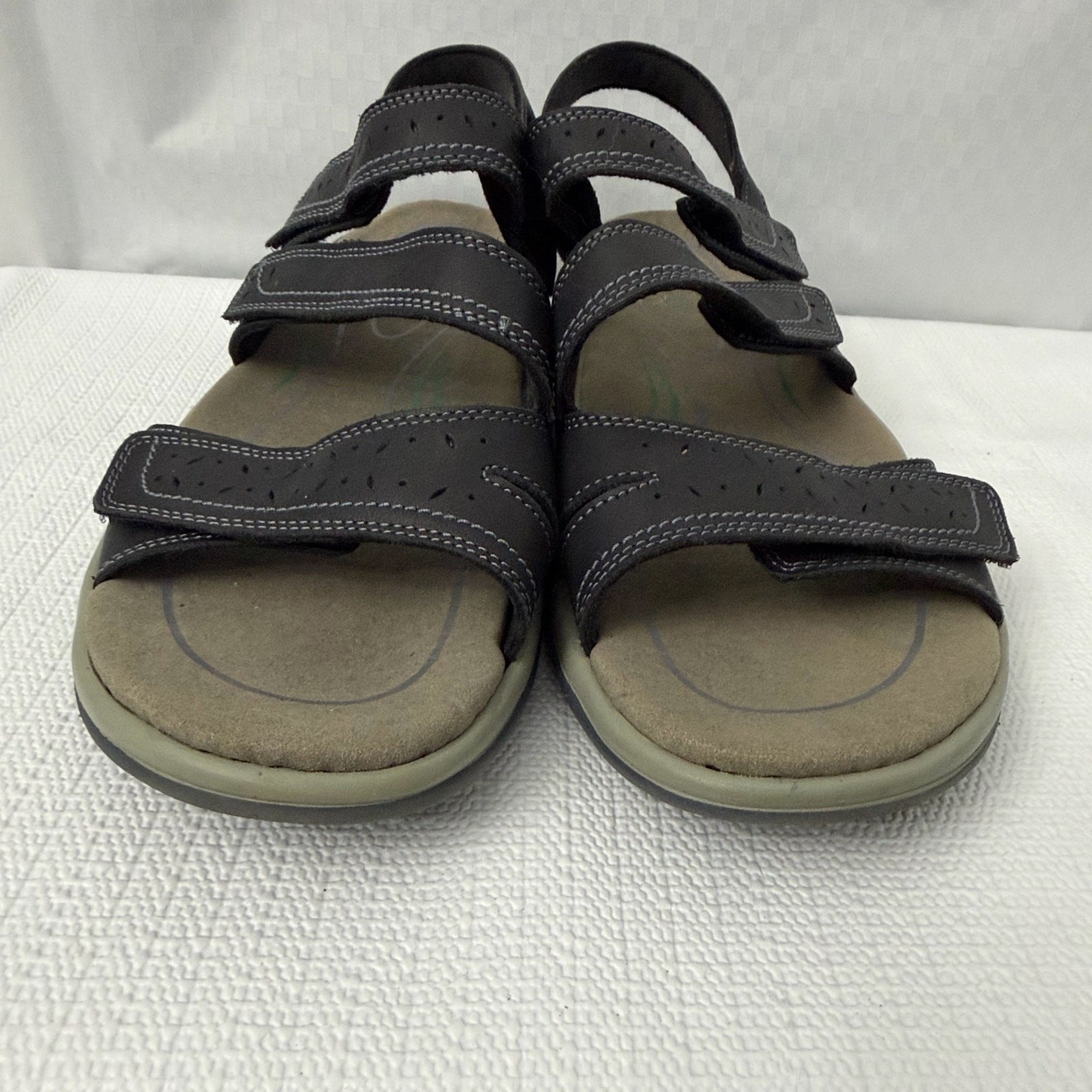 Orthofeet Naxos Sandals Women’s 11 D Wide Black Orthopedic Comfort Adjustable
