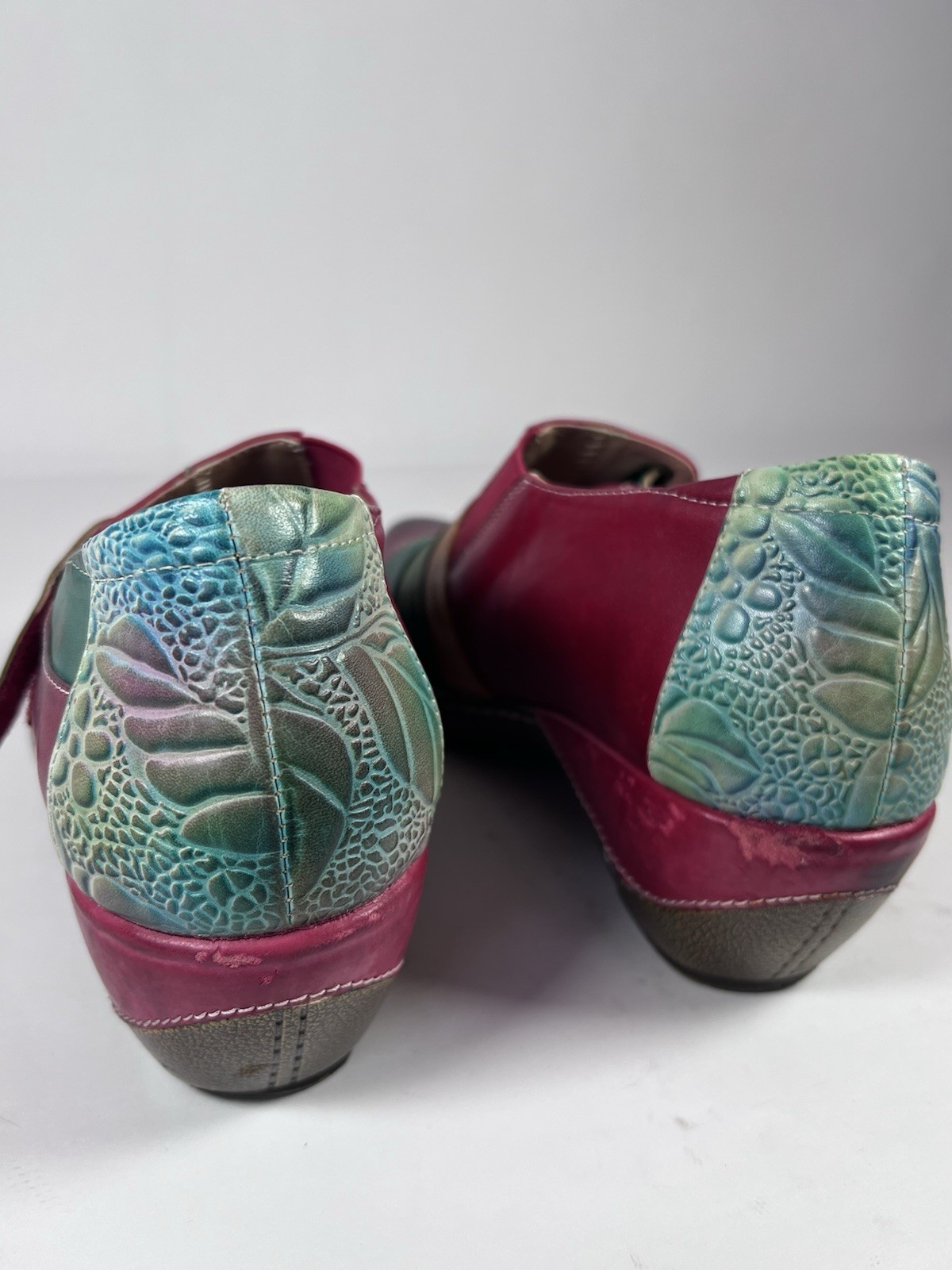 L’Artiste Spring Step Scotland Rainbow Leather Shoes Women’s Size 10 / 40 Clogs