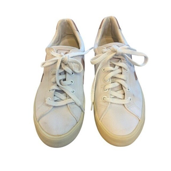 Veja Esplar Sneakers Womens 8.5 Mens 7 Cream Pink Canvas Good Low Top Shoes
