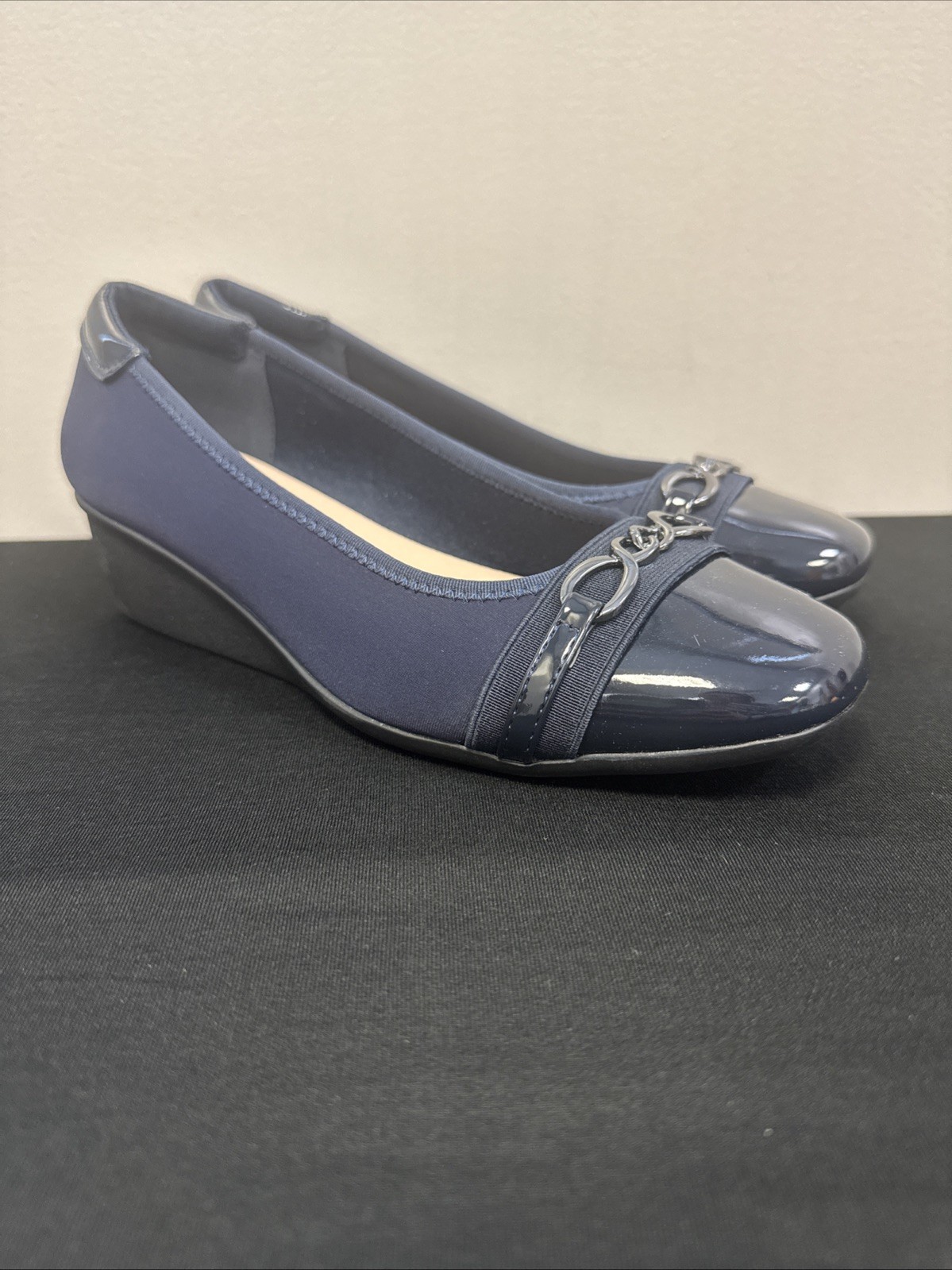 Lauren Blakwell Womens Wedge Shoes Size 9 M Blue