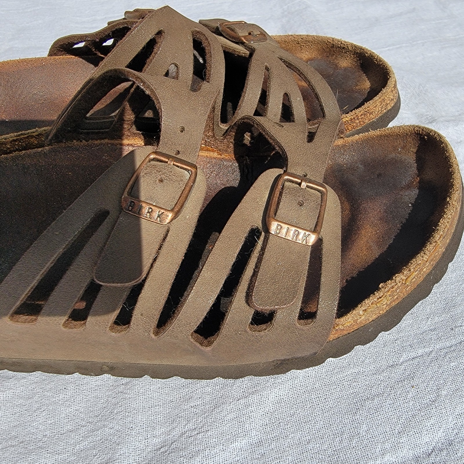 Birkenstock Granada Sandals Brown Leather Women’s 39 EU Narrow