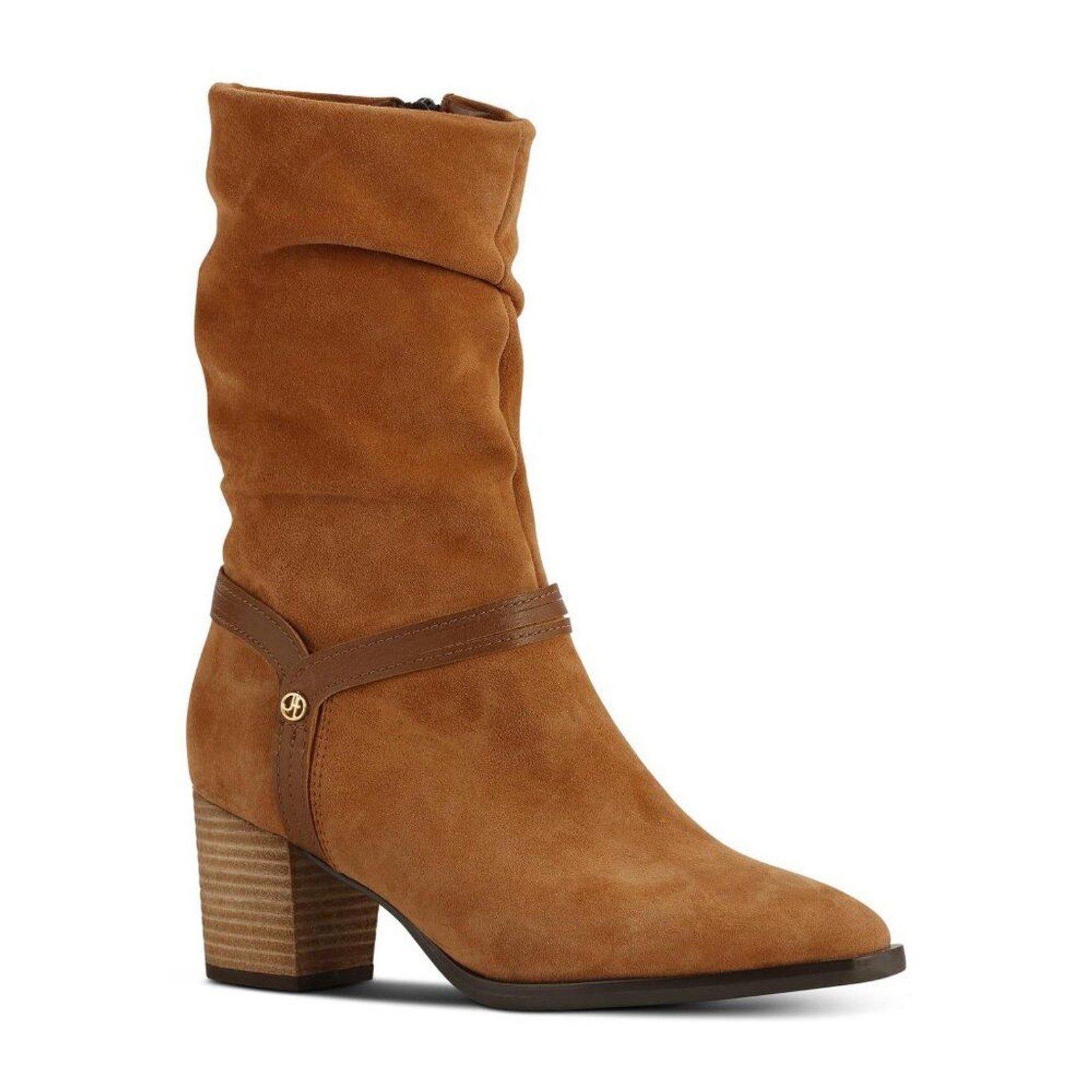Boho Western Leather Suede Slouchy Boot Size 10 Tan Bootie Jatarea Omi Neutral