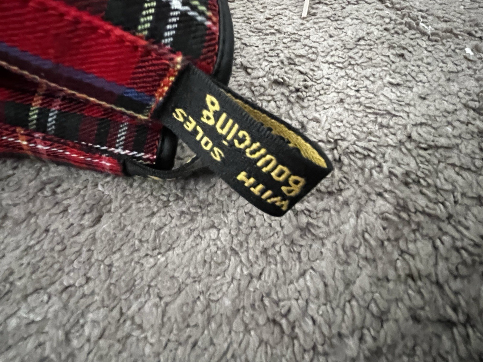 Dr. Martens Red 1460 Tartan Plaid Fabric Ankle Combat Boot Size 6 $50