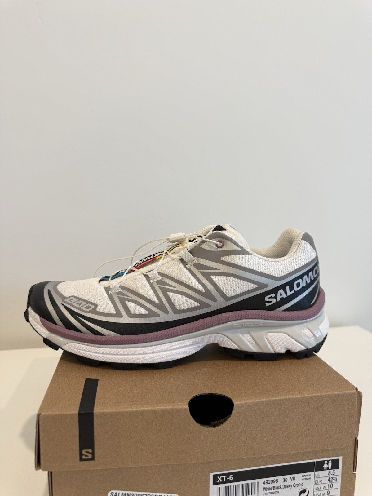 Salomon S/LAB XT-6 Trail Running Sneakers White/Black/Gray/Purple 492096