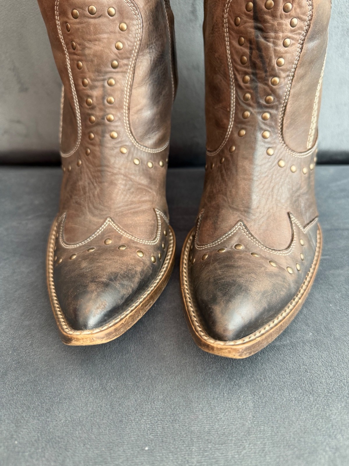 Navyboot Leather Cowboy Boots | Size EU 39 US 8.5 | Western Boho Style |